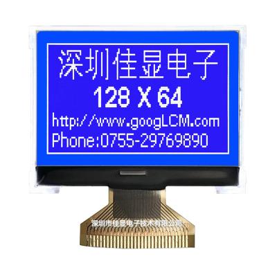 China greatbuy no pcb ST7565R or ST7567 drive 3.3V power supplySTN blue monochrome12864 3inch tooth spi lcd display module 128x64 dots 50.2*39.2*6.8 mm for sale