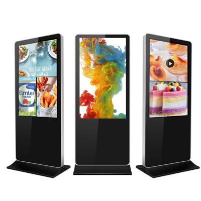 China 43 49 55 65 Inch 65 Inch Touch Screen Display Kiosk Floor Stand LCD Player Free Standing Advertising Digital Signage for sale