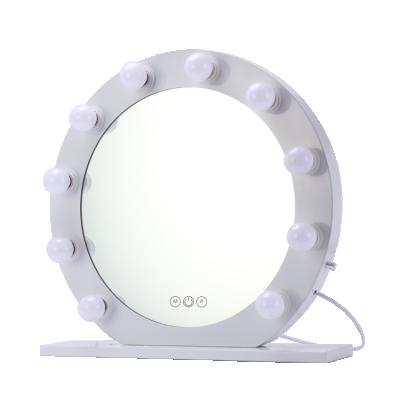 China ROUND Sight Lighted Smart Lighted Vanity Makeup Mirror with Adjustable 3 Modes LED Touch Control Lights for sale