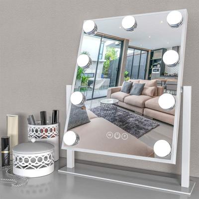 China High Quality Lighted Hollywood Style Led Vanity Makeup Mirror Lights Kit With 9 Dimmable Bulbs for sale