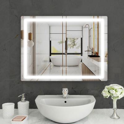 China Wall Mounted Luminous Smart Led Modern Home Lighting Decorative Bathroom Mirror Bath Mirror for sale