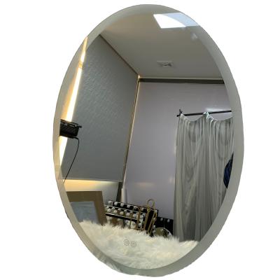 China Hansong Facotry 2021 Luxury Durable Bathroom Mirror Wall Mounted Lighted 600*800 LED Backlight Wholesale Sample Available for sale