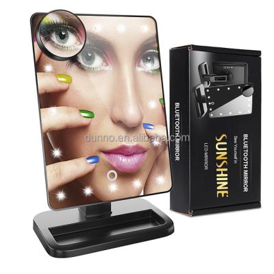 China Durable Led Speaker Wireless Mirror Rhinestone Makeup Vanity Mirror Handheld Speaker for sale