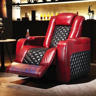 China Hot Selling Stretchable Electric Recliner Fabric Cinema Sofa Set Electric Armchair Synthetic Leather for sale