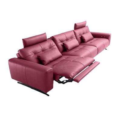 China Latest Modular Design Wholesale Reclining Leisure Electric Lounge Synthetic Leather Sofa for sale