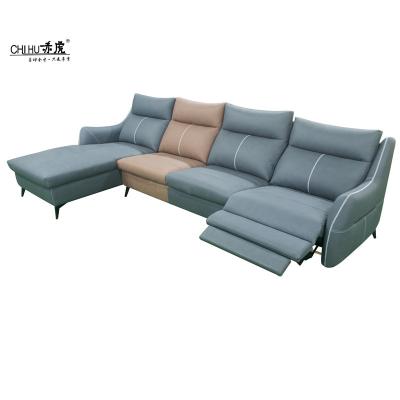 China Extendable lazy boy with electric reclining sofas L shape home furniture modern function sofa bed living room recliner set for sale