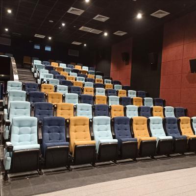 China IMAX Auditorium Durable Fabric Color Fabric Movie Theater Seats Multi Varieties Theater Jump Seat Chair Cinema Chairs for sale