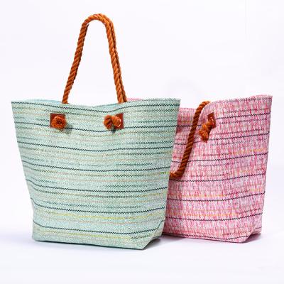 China Madame Mint Green Sakura Pink Hight Quality Beach Bags, New Design Wholesale Promotional Beach Bag For Women for sale