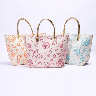 China Lady's Beach Bag Hand Made Summer New Arrivals Cute Shell Starfish Cartoon Pattern Oem For Vacation for sale