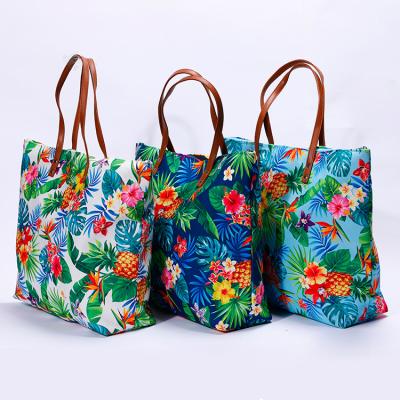 China Fashion Supply OEM Service Wholesale Price Heat Transfer Extra Large Eco Canvas Tote Bag With Zipper for sale