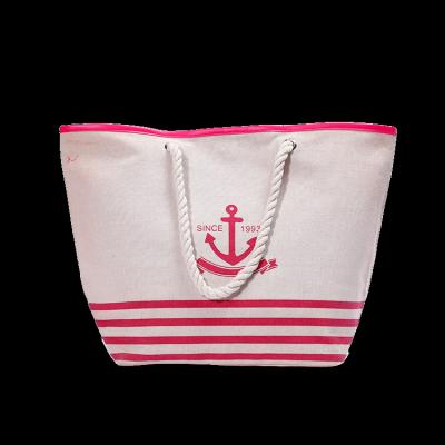 China 2022 Fashion Wholesale Personalized Custom Lady Shopping Canvas Zippered Tote Bag With Pocket Fashion Printing for sale