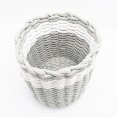 China Wholesale Viable Organizer Decorative Woven Basket Cube In 2022 Cotton Rope Storage Baskets Storage Bins for sale