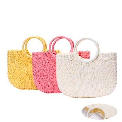 China Lady High Quality Eco Friendly People Straw Bags 100% Handmade Fashionable Woman Kids Straw Bags for sale