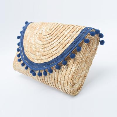 China Hot Selling Anti-theft Products Women's Handwork Clutch Bags Straw Small Size Chic Handmade Clutch Bags for sale