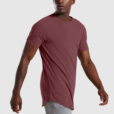 China Custom 95% cotton 5% spandex spandex logo men's sport t-shirt men's tees Anti-wrinkle sleeve workout fitness short gym activewear for sale