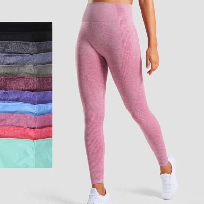 China High Waist Tummy Control Breathable Sports Gym Wear Women Fitness Seamless Yoga Wear Sports Gaiters Running Sport Pants for sale