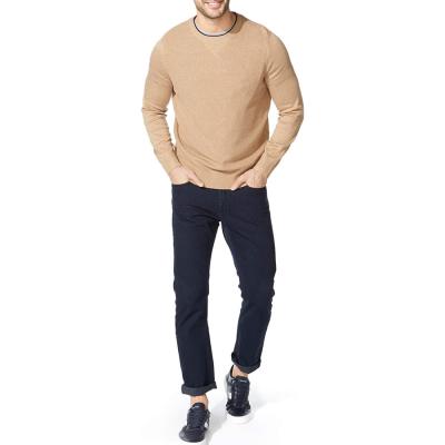 China Winter Warm Knitted Mens Sweater Men's Cashmere Long Sleeve Crewneck Knitted Sweater 100% Breathable for sale