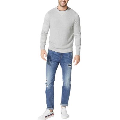 China Breathable Solid Color Men's Sweater Knitted O-Neck Casual Pullover Sweater Men's Slim Bottoming Shirt for sale