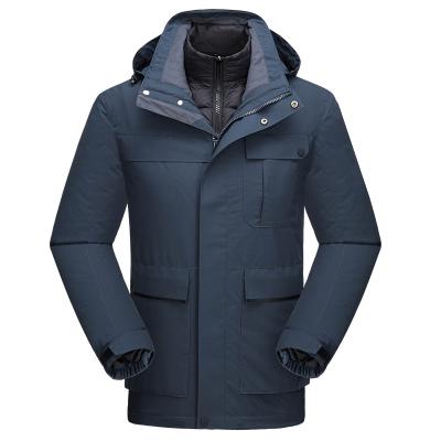 China Casual Men's Mid-Length Hooded Padded Jacket Warm Waterproof Windproof for sale