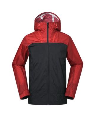 China Red Waterproof Men's Zipper Soft Shell Jackets Breathable Windproof Hooded Mens QUICK DRY QUICK DRY for sale