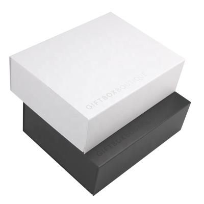 China Other Custom Anti-scratch Black Box Packaging Boutique Magnet Luxury White Shipping Box for sale