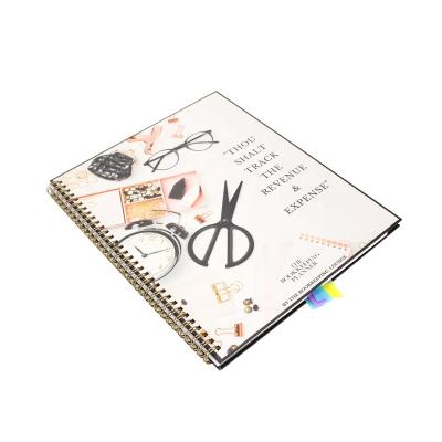 China Custom Luxury Custom Spiral Branded Hardcover Book Black Journal Notebook Spiral Notebook Paper Planner for sale