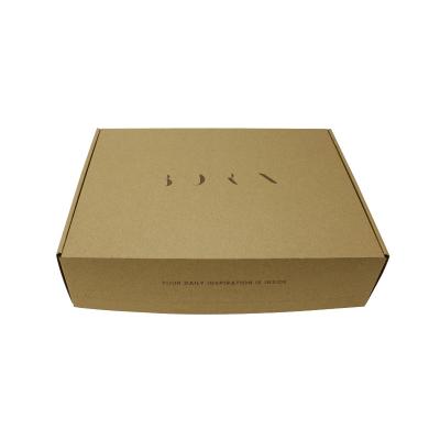 China Custom Brown Recycled Materials Logo Printed Corrugated Cardboard Mailing Box Mailer Box With Self Adhesive for sale