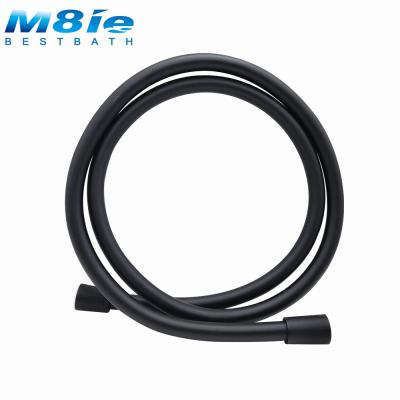 China Nut Black PVC Washing Machine Water Inlet Connector Flexible Pipe Brass Plastic Tubes With Brass Nuts for sale