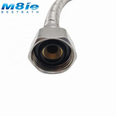 China Household Washing Machine Parts Hose Inlet Stainless Steel Braided Metal Flexible Hose With Valve End for sale