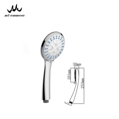 China Without Switch Hand Shower 3 Functions Chrome ABS Plastic Rain Shower Head for sale