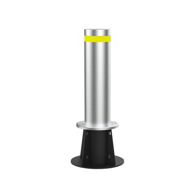 China Access Control Carbon Steel Driveway Security Post In 350mm Depth Fixed Bollards for sale