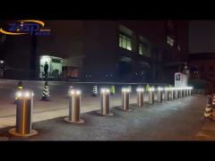 304 Stainless Steel LED Lights Remote Control Hydraulic Automatic Telescopic Bollard