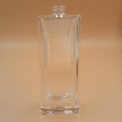 China Personal Care Top Grade Heavy Clear 30ml Rectangle Glass Perfume Bottle With 13mm Crimp On The Neck for sale