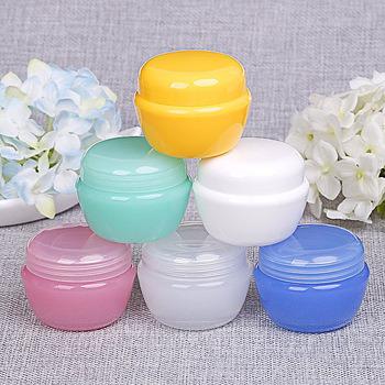 China Colorful medicine balm jar 10ml 20ml 30ml fancy plastic cosmetic cream jar skin care cream for sale