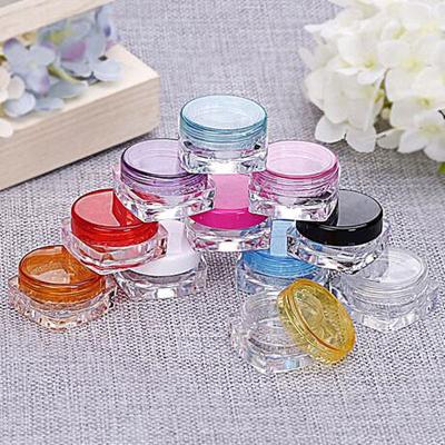 China Skin Care Cream 5ml PET Mini Plastic Square Bottom Jar Cosmetic Eye Cream Lipbalm Jar for sale