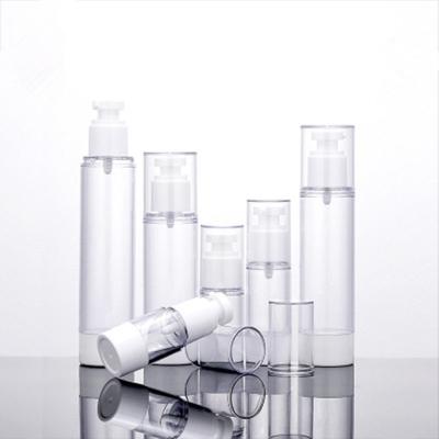 China Personal Care 20ml 30ml 50ml 80ml 100ml 120ml Travel Set Refillable AS Clear Airless Pump Bottle For Cosmetic Lotion for sale