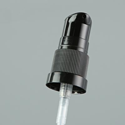 China Recycled Materials DIN 18 18/410 Black Plastic Lotion Serum Treatment Pump With Cover Cap for sale