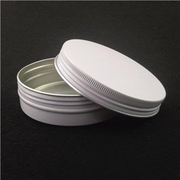 China 30ml Aluminum Small Round Tea Tin Can Home White Storage Box for sale