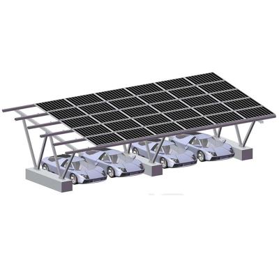 China Home Aluminum Solar Parking Rack System Waterproof Outdoor Aluminum Solar Parking Lot For Car Sheds for sale