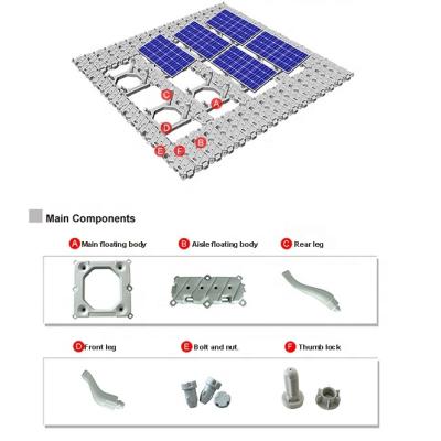 China Good Quality Environmental Waterproof Floating Solar System, Floating Solar System HDPE Frame Floating Mount On Water for sale