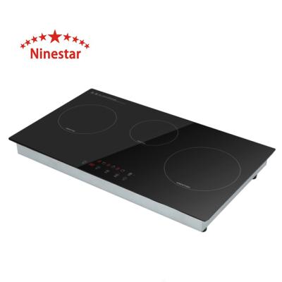 China High Quality Hotel 3 Burner Induction Cooktop 220V Cooker for sale