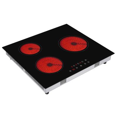 China Hotel 3 Burners Infrared Cooker Touch Control Lightweight Built - In Table 5800W High for sale