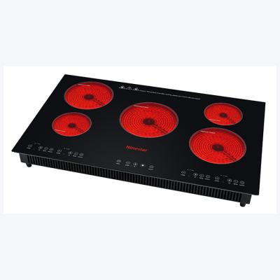 China Hotel Ninestar NS.D-551 Five Burners Built In Cooktop Infrared Hob Cooker For Hotel for sale