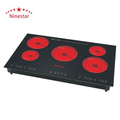 China Hotel Element 5 Burners Electric Ceramic Griddle With CE CB Certification for sale