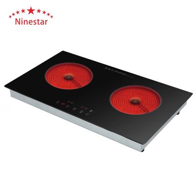 China Hotel Best 2 Rings Electrical Installation Ceramic Hob Cooker For Sale for sale