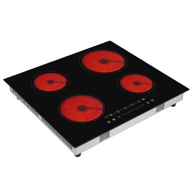 China Hotel Slide Control EGO Multi Cooking Mechanical Hot Plate 4 Burners Infrared Cooker for sale