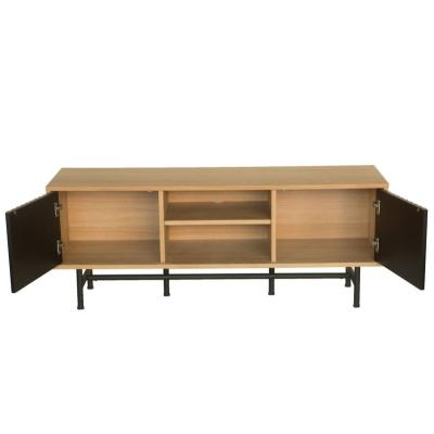 China Modern White Oak Wood TV Stand Set Modern Living Room Furniture TV Cabinet With Storage Bed Table for sale