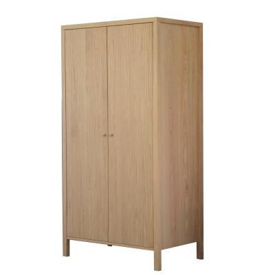 China North America Modern Style Closet Folio Double Doors Bedroom Log Cabinet White Oak Solid Wood Wardrobe Small for sale