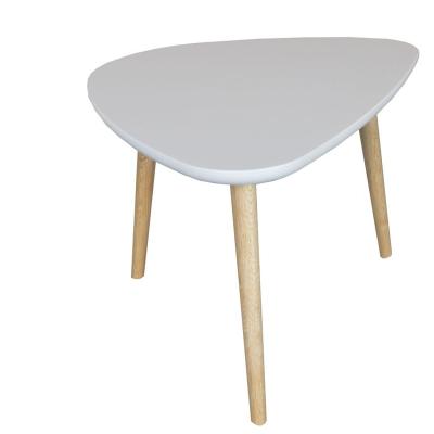 China Wholesale Adjustable (Height) Leg Coffee Table Modern White Solid Wood Wooden Tea Table for Living Room for sale