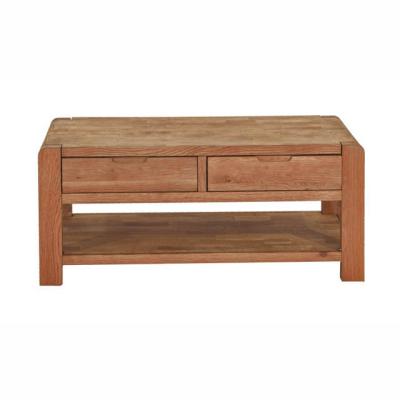 China Double Drawer Coffee Table Living Room Wooden Sideboard (Size) Adjustable Modern White Oak Material Sideboard for sale